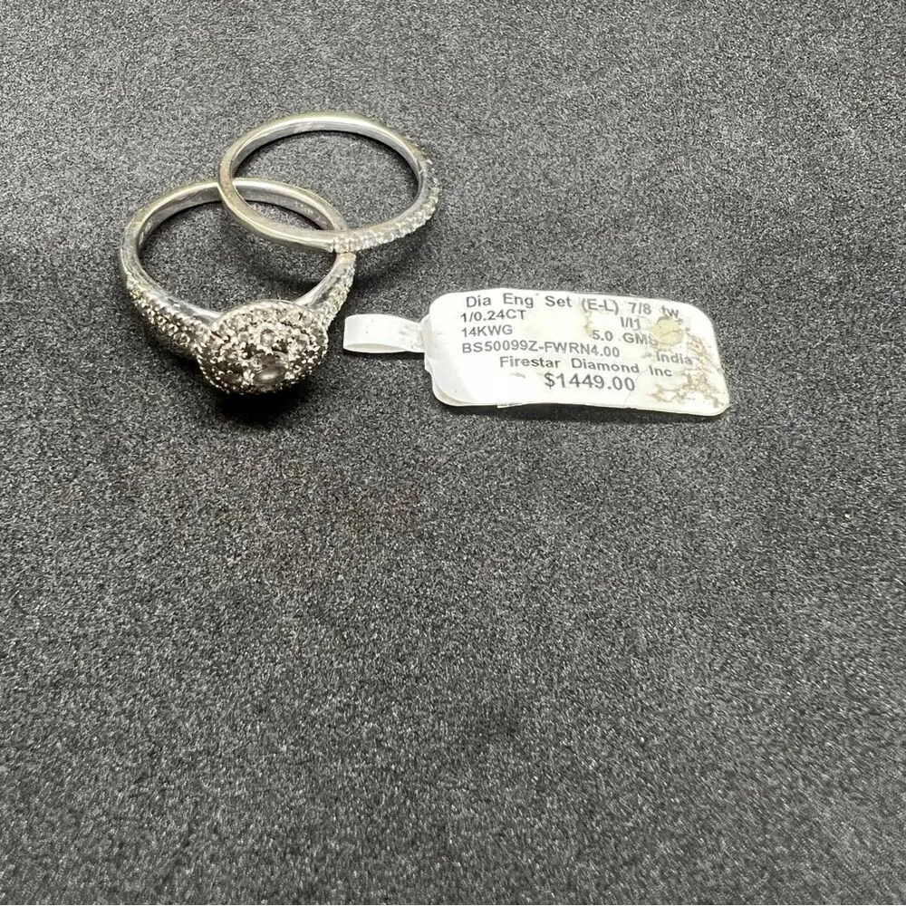 Engagement & Wedding Band Set, size 7